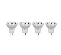 CHICIRIS Bombilla LED MR11, 12 LED, 2 W, Foco de Ahorro de Energía para Techo de Paisaje y Luces Empotrables, Paquete de 4 (Blanco frío)