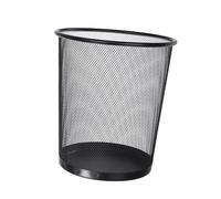 CHICIRIS Bote de Basura de Malla Metálica, Cesto de Basura Abierto (BLACK) | Construcción de Malla de Hierro, Resistente y Transpirable, Parte Inferior Engrosada, Diseño Compacto para Oficina en casa.