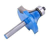 CHICIRIS Broca Enrutadora Redonda de Vástago de 1/4 con Filo Afilado y Revestimiento Resistente Al Calor para Recortar Bordes y Esquinas de Mesas de Madera, Diámetro de Vástago de 6,35 Mm, Cabezal