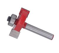 CHICIRIS Broca Enrutadora Tipo T Recubierta de PTFE de Aleación de Tungsteno Bloqueable para Cortes Suaves, Fresa de Carpintería con Profundidad de Corte Ajustable (1/4x3/8)