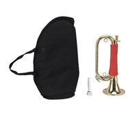 CHICIRIS Bugle de Sonido Brillante y Claro, Elaborado con Latón, Trompeta de Caballería Chapada en Oro, Artesanía Exquisita, Bolsa de Almacenamiento Incluida, Banda de la Escuela de