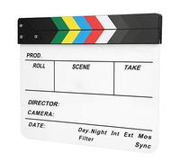 CHICIRIS Butebarkboard -Acrylic Slap Stick con un Sonido Transparente, Excelente Opción para la Producción de Video, 30x25 Cm (Pizarra de Color (pav1))