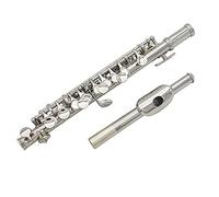 CHICIRIS C-Piccolo desmontable chapado en plata de 16 agujeros con kit de limpieza, construcción profesional de acero inoxidable y cobre, diseño de salida cuadrada para músicos (plateado)