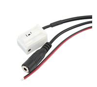 CHICIRIS Cable de Entrada Auxiliar Bluetooth, Adaptador de Música de Módulo Bluetooth de Metal ABS con Micrófono, 5.0 AUX de 12 Pines para W169 W245 W203 W209