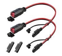 CHICIRIS Cable de Extensión SAE, 14AWG 0, Cables de Cobre Puro con Adaptador Inversor de Polaridad SAE, para Cargadores Coches Motos ATV UTV (2 Paquetes)