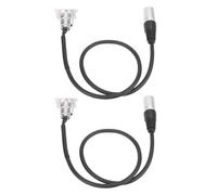 CHICIRIS Cable de Paso XLR Tipo D con Núcleo de Cobre 24AWG para Micrófonos y Mezcladores, 2 Piezas, Perfecto para Configuración de Estudio y Escenario (SILVER)