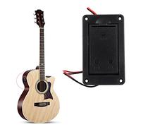 CHICIRIS Caja de Batera de Guitarra de 9V, Cubierta de Caja de Soporte de Batera para Conector de Pastilla Activa de bajo de Guitarra