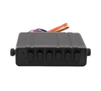 CHICIRIS Caja de Interruptor Basculante de 6 Bandas, Panel de Aluminio Impermeabilizante de 12 V 24 V 40 A con Soporte de Montaje Ajustable, para Automóvil, Barco, Camión, RV, SUV, UTV (rojo)