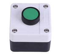 CHICIRIS Caja de Interruptor con Botón Pulsador para Abridor de Puerta, Control Duradero con un Botón, Adecuada para Contactor y relé de CA, para Uso en Interiores y Exteriores