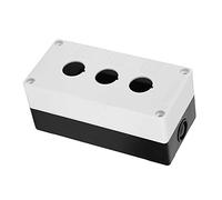 CHICIRIS Caja de Interruptor de Botón Impermeable de Tres Orificios de 22 Mm para Control de Campo e Indicación de Señal, Caja de ABS Amarilla Duradera para Varios Interruptores de Botón, Fácil
