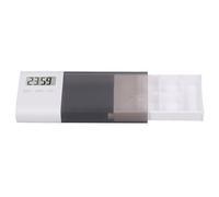 CHICIRIS Caja de Medicamentos Digital, 5 Alarmas, Recordatorio de Pitido por Vibración, Organizador Electrónico de Medicamentos Recargable por USB con Diseño Compacto y Liviano, para
