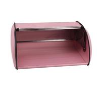 CHICIRIS Caja de Pan Enrollable con Acabado Brillante de Espejo Rosa para Almacenamiento de Cocina, Elegante Recipiente para Pan de Encimera, Material de Hierro, 1 Unidad