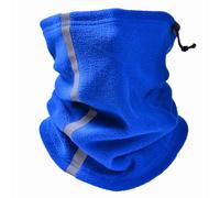 CHICIRIS Calentador de Cuello de Lana de Invierno Polaina de Cuello Reflectante Forro de Poliéster Cordón Ajustable Cubierta Facial a Prueba de Viento para Ciclismo Esquí Senderismo Snowboard (BLUE)
