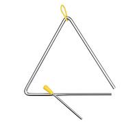 CHICIRIS Campana Triangular de Acero de 6 Pulgadas con Golpeador, Instrumento de Percusión Musical para el Aprendizaje del Ritmo de los Niños, Desarrollo de la Coordinación Mano-ojo, Incluye Mazo y
