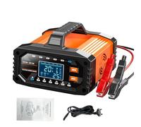 CHICIRIS Cargador de Batería 12V 20A 24V 10A, Mantenimiento Inteligente Automático Desulfatador con Modo de Reparación de 16A para Baterías de Coche, Moto, Camión, Barco (Enchufe de la UE)