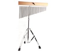 CHICIRIS Carillón de Viento de Aleación de Aluminio de 36 Tonos, Base de Madera Maciza, Color Plateado con Soporte de Trípode Ajustable para Mejorar la Música del Coro de la Iglesia