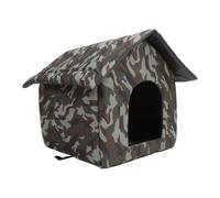 CHICIRIS Casa para Gatos Al Aire Libre, Interior y Exterior, Doble Uso, Desmontable, Aislada e Impermeable, un Refugio para Perros y Gatos Callejeros (M)