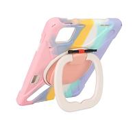 CHICIRIS Case de Tableta de Mi Almohadilla 6 6 Pro, Cubierta Protectora de Protección de Caída con Soporte y Correa para el Hombro para Aventuras Al Aire Libre (Deslumbrante Rosa)