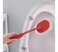 CHICIRIS Cepillo para Fregar, Herramienta de Limpieza, Cabezal de Esponja con Largo, Ideal para Paredes de Baño y Bañera, Eliminación Eficiente de Manchas (Rojo Oscuro)