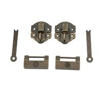 CHICIRIS Cerradura de Pestillo de Metal de Estilo Antiguo con Llave, Candado Decorativo Vintage para Joyero, Cerradura de Hebilla Retro de Fácil Instalación para Proyectos de Arte