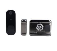 CHICIRIS Cerradura de Puerta Wifi Cerradura de Huella Digital Inteligente con Control de Aplicación Wifi Tarjeta IC Clave de Contraseña para Seguridad del Hogar Electrónica de Acero Inoxidable para