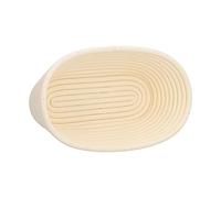 CHICIRIS Cesta Profesional para Prueba de Pan, Molde Higiénico para Hornear, Fácil de Limpiar para Cocina, Panadería Casera, Tamaño para Prueba de Horneado de Pan y Masa Madre (Óvalo blanquecino