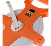 CHICIRIS Cinta Métrica de Manivela con Púa, Cinta Métrica de Fibra de Vidrio de 12,5 Mm para Construcción Al Aire Libre, Carpintería, Salto de Longitud (50 metros)