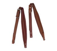 CHICIRIS Cinturones de Hombro para Acordeón, Correas Ajustables de PU, Blanco, Rojo, café y Negro, 32,67-43,31 Pulgadas, para Acordeón bajo de 16-120, Soporte Cómodo Impermeable (Café)