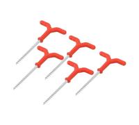 CHICIRIS Clavija para Tienda de Pesca en Hielo, Color Rojo, 18,5 Cm, Fijación Rápida y Duradera para Equipos de Pesca en Hielo, 5 Unidades