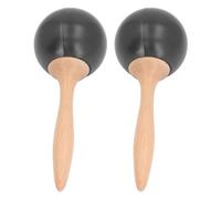 CHICIRIS Coctelera de Maracas con Martillo de de 2 Piezas, Instrumento de Percusión Manual con de Madera con Sonido Fuerte y Nítido, para Actuaciones en Escenario de Conciertos de (color madera negra)