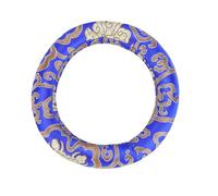 CHICIRIS Cojín Redondo para Cuenco Tibetano de Brocado de Seda, Diseño Delicado, Adecuado para Cuencos de 7 a 10 Pulgadas, Combinación Perfecta para Tibetanos, Ideal para Sesiones de Meditación (BLUE)