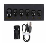 CHICIRIS Contador de Dedo Digital Electrónico Anillo Inteligente Tasbih Zikr con 5 Tamaños Intercambiables IP67 Soporte de Aplicación a Prueba de Agua para Musulmanes Hombres Mujeres (BLACK)