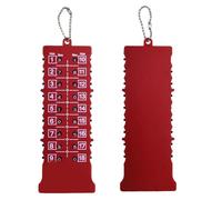 CHICIRIS Contador de Puntuación de Golf Contador de Golpes Mecánico de 18 Hoyos Pantalla Grande ABS con Números Blancos y Llavero para Práctica de Entrenamiento de Golf y Puntuación Al Aire (Rojo)