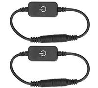 CHICIRIS Controlador de tira de luz LED regulable con interruptor táctil, 2 unidades de regulador de intensidad para tira de luz LED DC 5 V-24 V, ideal para dormitorio