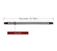 CHICIRIS Correa Ajustable para Ukelele, Poliéster con Extremos de Cuero, 24-41 Pulgadas de Largo, 1,5 Pulgadas de Ancho, Cómoda para Niños y Adultos, Compatibilidad Universal, Diseño sin Taladros