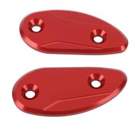 CHICIRIS Cubierta del Orificio del Espejo Trasero de la Motocicleta Bloque de Espejo de Aleación de Aluminio Placa de Apagado 2 Piezas Cubiertas Soportes de Vacíos Fácil Instalación para Conductores
