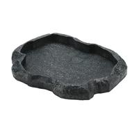 CHICIRIS Cuenco de Lagarto, Cuenco de Comida, Cuenco de Reptil, Plato de Agua de Esquina de Reptil, Cuenco Alimentador de Plato de Comida Y Agua para Piel Húmeda de Reptil de Lagarto(Verde Moyu, M)