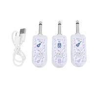 CHICIRIS de Guitarra Inalámbrico de 2,4G, Juego de Receptor Transmisor Recargable con Alcance de 50m para Guitarra Eléctrica, bajo, Pianista (1 por 2)