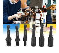 CHICIRIS Destornillador de Aire de -calcetio Rojo-6pcs Adaptador de Acero Cromado-molibdeno para Carpintería y Módulo de Muebles