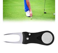 CHICIRIS Divot Tool Herramienta de Reparación de Divot de Resorte de Acero Inoxidable 304 con de ABS Marcador de Bolas de Tenedor Emergente Automático Plegable para Entrenamiento de Práctica de