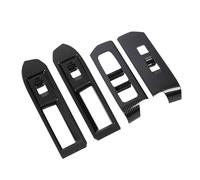 CHICIRIS Embellecedor de la Cubierta del Panel del Interruptor de la Ventana, Estilo de Fibra de Carbono ABS, Embellecedor de la Cubierta del Panel de Control de la Ventana, Adhesivo de 4 Piezas