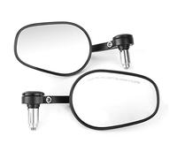 CHICIRIS Espejo de Motocicleta CNC de Aluminio Espejos Retrovisores 7 8 Pulgadas 0.866 in Manillar Convexo Gran Angular Plegable Redondo par para Street Bike Scooter Cruiser Riders