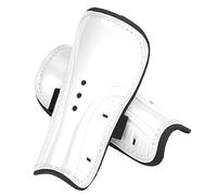 CHICIRIS Espinilleras de Fútbol Espinilleras de Fútbol EVA de PVC 18 X 9,3 X 5 Cm Protección Ligera contra Impactos Transpirable Ajuste para Jóvenes y Adultos Entrenamiento Juego de Partidos (White)