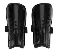 CHICIRIS Espinilleras de Fútbol Espinilleras de Fútbol EVA de PVC 18 X 9,3 X 5 Cm Protección Ligera contra Impactos Transpirable Ajuste para Jóvenes y Adultos Entrenamiento Juego de Partidos (Black)