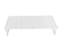 CHICIRIS Estante expandible de alta capacidad de carga, fácil de instalar para cocina ordenada y organizada, estante de almacenamiento extensible de plástico para armarios, fregaderos (longitud 87-108