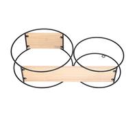 CHICIRIS Estante redondo de gran capacidad de carga, doble uso, de metal, madera, para oficina, casa de té, tronco de hierro, 45 x 25 cm, 1 unidad