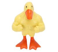 CHICIRIS Estatua de Pato Muscular, Divertido Llavero Decorativo para Mesa de Entrada del Hogar, Plástico, 6,26x4,69x2,13 Pulgadas (Yellow)