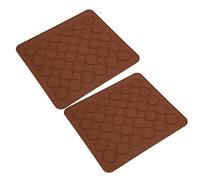 CHICIRIS Estera de Silicona para Horno Macaron, Herramienta Duradera Antiadherente para Hornear para Uso en Cocina, Color café, 11x9,8 Pulgadas