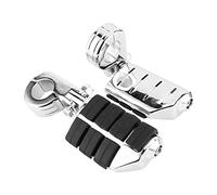 CHICIRIS Estriberas para Motocicleta de 32 Mm Universales con Soporte de | Reposapiés de Goma de Acero Inoxidable, Pedal de Carretera Plegable para Protector de Motor, Apto para ATV UTV Scooter