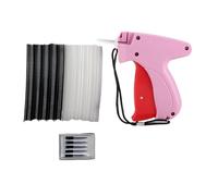 CHICIRIS Etiquetado Kit de Pistola, Mano de Mano Duradera de Acero Abds, Mini Pistola de Dobladillo de Puntada con 6 Agujas 1000 Agujas de Pegamento, para la Ropa de Colcha de Reemplazo (PINK)